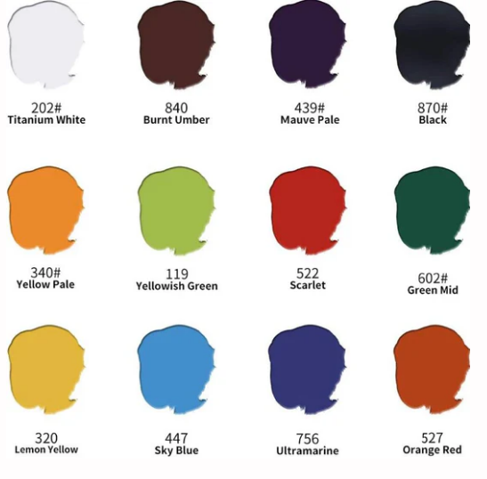 Keep Smiling Acrylic Colour 12pcs – Stationery Store