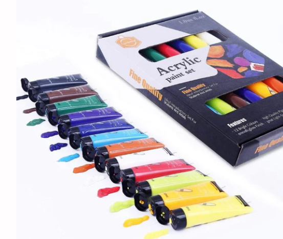Keep Smiling Acrylic Colour 12pcs – Stationery Store