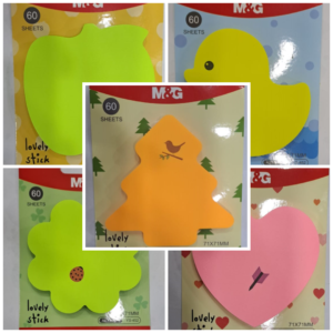 M And G Shaped Sticky Notes